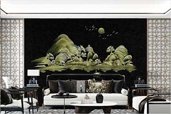 信阳森佰汇航空纤维墙咔（湖光山色）